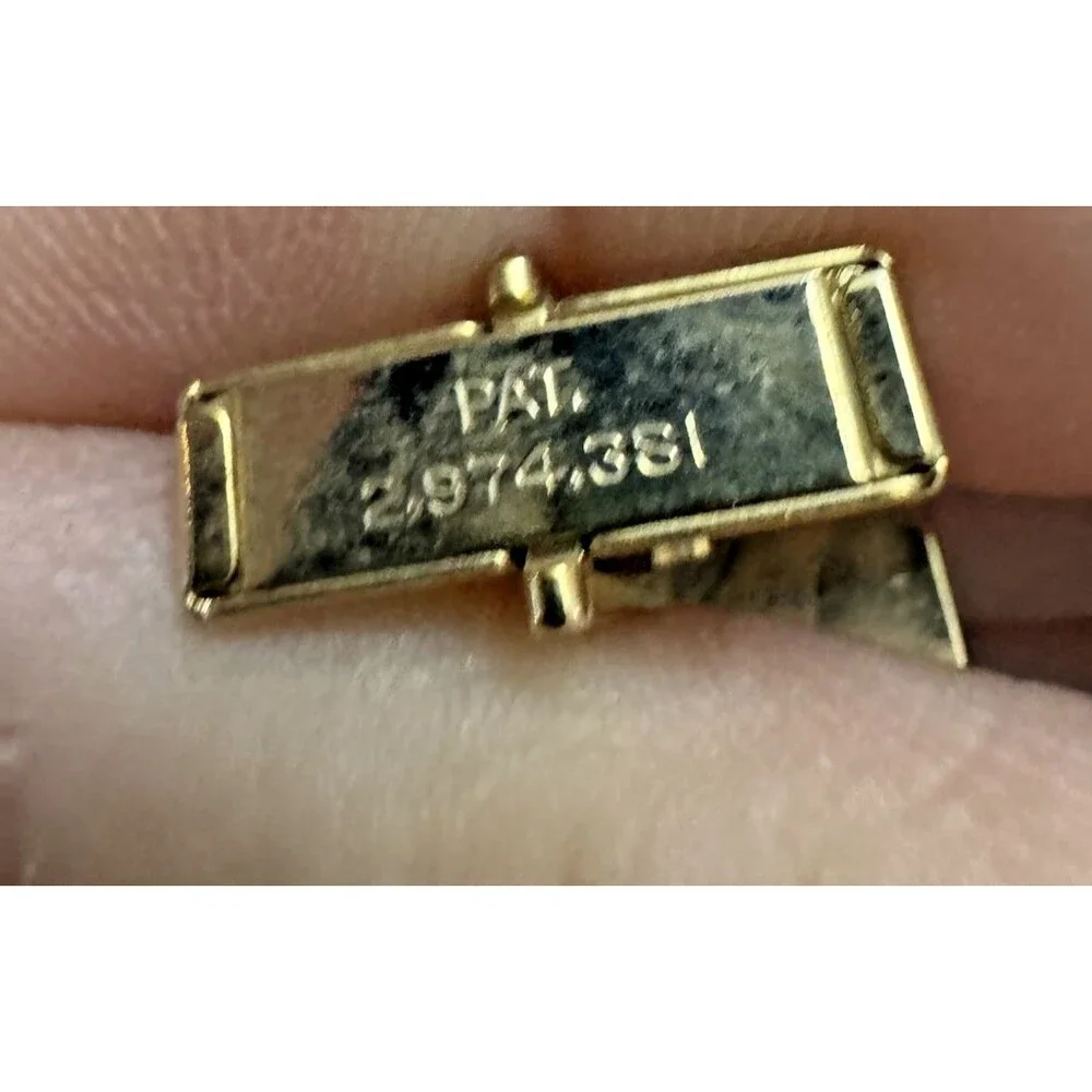 Vintage Gold-Tone Cufflinks & Tie Tack Set – Patent 2,974,351 – Mid-Century